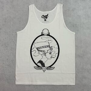 Vintage Crunk City Nefertiti Tank Top  White Medium | Graphic Streetwear Tee